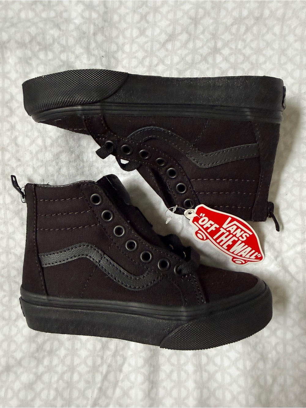 Vans Kids Black High-Top Canvas Sneakers